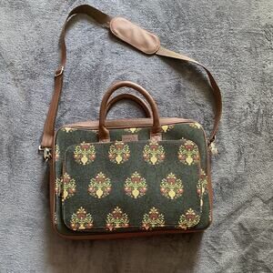 NWT Zouk Vegan Purse Bag Handcrafted with indian fabrics office bag